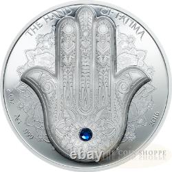 2016 Hamsa The hand of Fatima 2 oz silver coin
