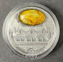 2016 Niue Baroque $5 Amber Art Series 2 oz Antique Finish Silver Coin