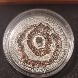 2016 Popigai Meteorite Crater 1 oz silver coin