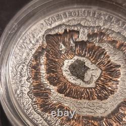 2016 Popigai Meteorite Crater 1 oz silver coin