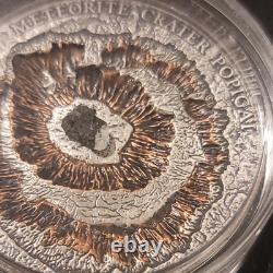2016 Popigai Meteorite Crater 1 oz silver coin