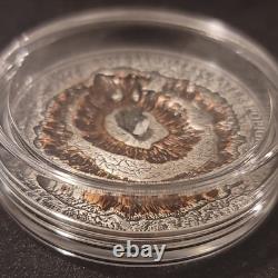 2016 Popigai Meteorite Crater 1 oz silver coin