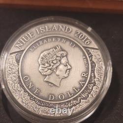 2016 Popigai Meteorite Crater 1 oz silver coin