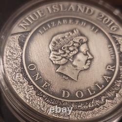 2016 Popigai Meteorite Crater 1 oz silver coin