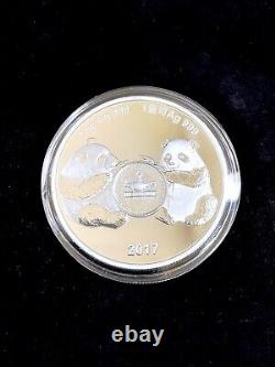 2017 China Silver Panda Medal ANA World Fair Denver 1 oz. 999 Fine Silver CoA