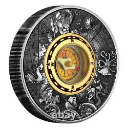 2017 Compass 2 oz Antique Silver Coin