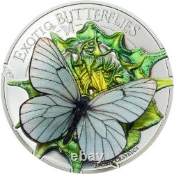 2017 Exotic Butterflies in 3D aporia Crataegi 25g pure silver coin