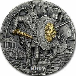 2017 Gods of War ARES $2 Niue 2 oz SILVER GORGEOUS Coin 1 of ONLY 500 minted