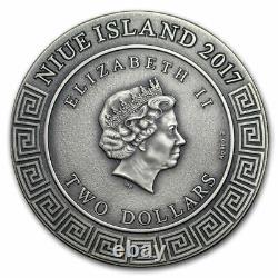 2017 Gods of War ARES $2 Niue 2 oz SILVER GORGEOUS Coin 1 of ONLY 500 minted