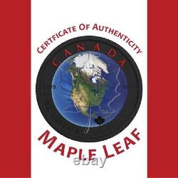 2017 Maple Leaf Planet Earth Canadian Silver Maple Leaf 1 oz Pure Silver Coin