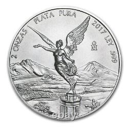 2017 Mexico 2 oz Silver Libertad BU SKU #150004