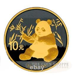 2017 Panda gold black empire 30 gram China silver coin black Rhodium and gold