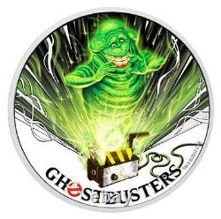 2017 Perth Mint Tuvalu GHOSTBUSTERS SLIMER 1 oz SIlver Proof $1 Coin