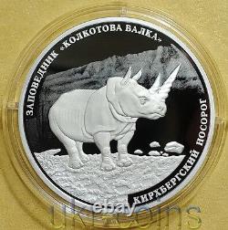 2017 Transnistria Fossil Rhinoceros Silver Proof Coin Prehistoric Animal Fauna