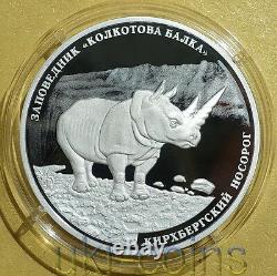 2017 Transnistria Fossil Rhinoceros Silver Proof Coin Prehistoric Animal Fauna