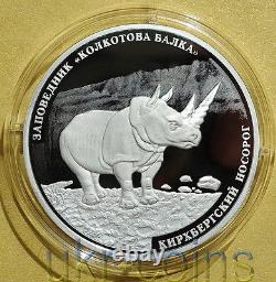 2017 Transnistria Fossil Rhinoceros Silver Proof Coin Prehistoric Animal Fauna