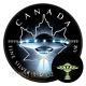 2017 Ufo Glow In The Dark 1 Oz Pure Silver Maple Leaf Coin