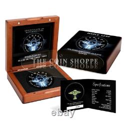 2017 UFO Glow in the Dark 1 oz pure silver Maple Leaf coin
