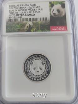 2017(s) china 16g silver Berlin world money fair piefort early release pf 70
