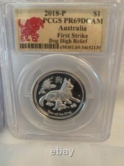 2018Silver Coins NGC and PCGS Ms 69 Silver 999 Coins China Panda And Australia