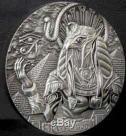 2018 3 Oz Silver $20 RA SUN GOD EAGLE HEAD Gods Of The World Coin