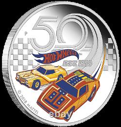 2018 50 YEARS OF HOT WHEELS 1oz $1 SILVER PROOF COIN