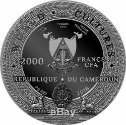 2018 Cameroon 2000 Francs 2 Oz Silver Coin World Cultures