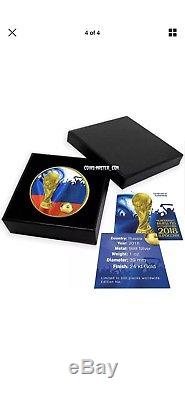 2018 FIFA World Cup Silver Coin 3 Rubles Russia 24kg Gold Gilded