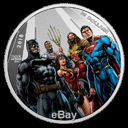 2018 Silver Justice League Worlds Greatest Super Heroes 2 oz. Coin