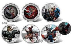 2018 Sliver & 3D Justice League Worlds Greatest Super Heroes 5 Coin Set