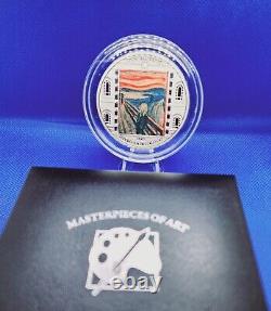 2018 THE SCREAM Edvard Munch- Masterpieces of Art-3 oz Silver Coin withSwarovski