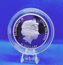 2018 THE SCREAM Edvard Munch- Masterpieces of Art-3 oz Silver Coin withSwarovski