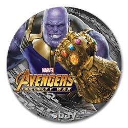 2018 Thanos Marvel Avengers Infinity War 2 Oz Pure Silver Antique Coin