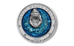 2018 The Great White Shark Underwater World 3oz Ultra High Relief Silver Coin