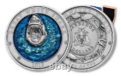 2018 The Great White Shark Underwater World 3oz Ultra High Relief Silver Coin