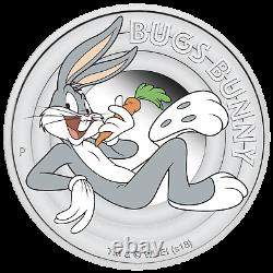 2018 Tuvalu LOONEY TUNES BUGS BUNNY 1/2oz SILVER Half Dollar PROOF COIN