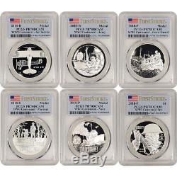 2018 US World War I Silver Six Coin & Medal Proof Set PCGS PR70 First Strike