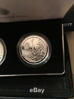 2018 World War 1 Army Centennial 2 Coin Silver $ + Medal Set New From Us Mint