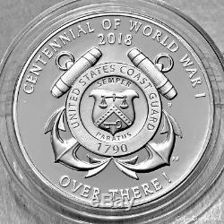 2018 World War I Centennial Silver Coin & Coast Guard Medal set with OMP