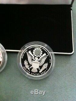 2018 World War I Centennial Silver $ + Navy Medal 2 Coin Set From Us Mint, Gem