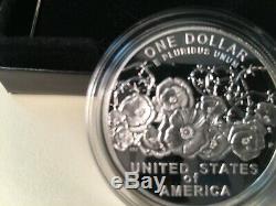2018 World War I Centennial Silver $ + Navy Medal 2 Coin Set From Us Mint, Gem