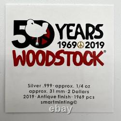 2019 50 Years Woodstock 1/4 oz Silver Coin