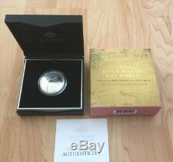 2019 Australia 1 oz Silver 1812 Map of the World Domed Proof Coin BOX COA Ebux