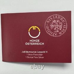 2019 Austria 825th Anniv Leopold V 1 oz Silver Coin OGP Lot of 5