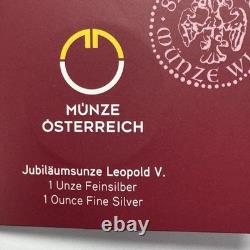 2019 Austria 825th Anniv Leopold V 1 oz Silver Coin OGP Lot of 5