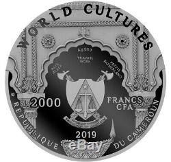 2019 Cameroon GANESHA World Cultures 2 oz Silver Coin Black Proof finish