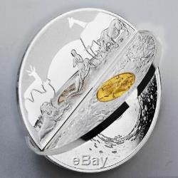 2019 Creation of the World 3D 2oz. 999 Silver Proof Coin Mint of Poland