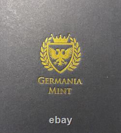 2019 Germania 5 Mark Red Crystal Cross 1oz. 9999 Silver Coin Box & COA /500pcs