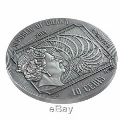 2019 Ghana 2 oz Leonardo da Vinci World's Greatest Artists. 999 Silver Coin