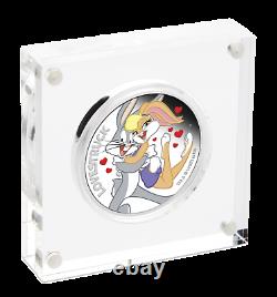 2019 LOONEY TUNES Lovestruck Silver Proof $1 Coin BUGS and LOLA Valentines Day